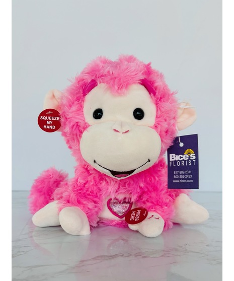 Valentine Singing Pink Monkey