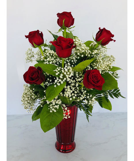 Valentine's Day Half Dozen Roses