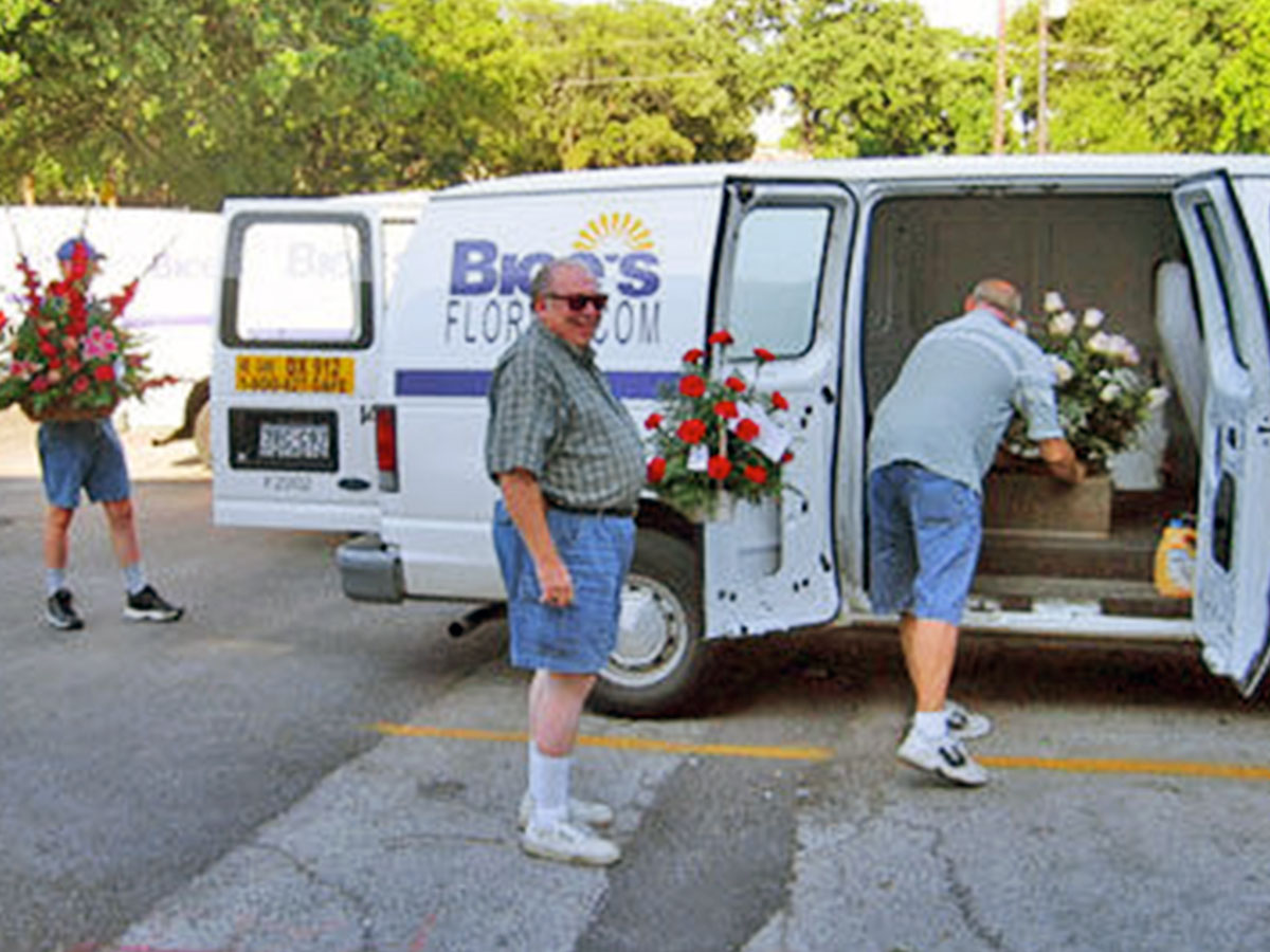 Loading delivery vans with our team of pro drivers